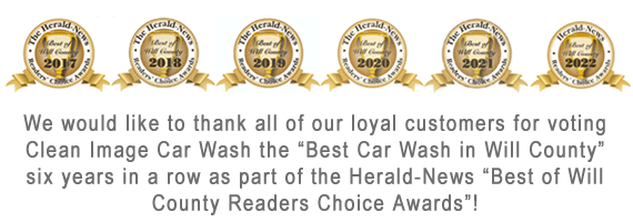 We would like to thank all of our loyal customers for voting Clean Image Car Wash the Best Car Wash In Will County six years in a row as part of the Herald-News Best of Will County Readers' Choice Awards!