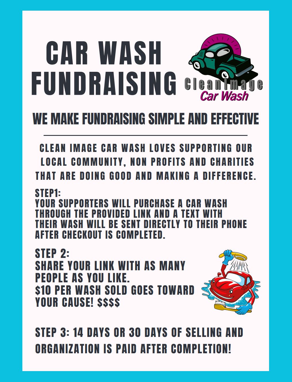 Car Wash Fundraising Opportunities at Clean Image Car Wash and Professional Detailing Center