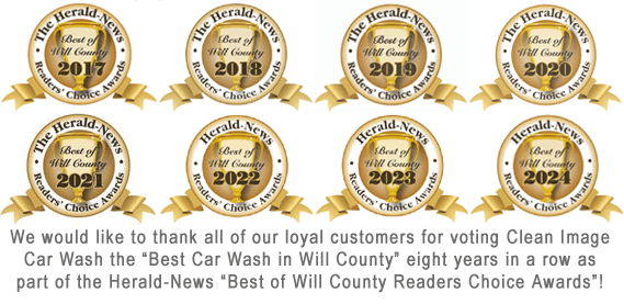 We would like to thank all of our loyal customers for voting Clean Image Car Wash the Best Car Wash In Will County eight years in a row as part of the Herald-News Best of Will County Readers' Choice Awards!